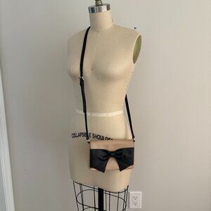 Kate Spade Hanover Street Aster Crossbody Bag Beige/Tan Black Bow